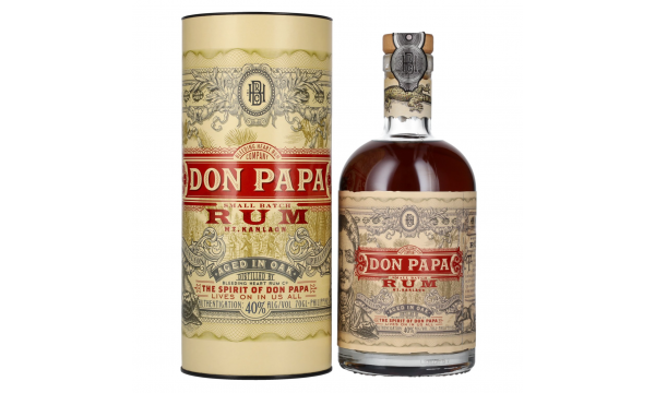 Don Papa 7 Years Old Small Batch Rum - Old Edition 40% Vol. 0,7l dovanų dežutėje