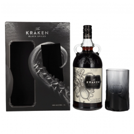 The Kraken Black Spiced 40% Vol. 1l dovanų dežutėje su taure