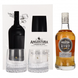 Angostura 1919 Premium Gold Rum Deluxe Aged Blend 40% Vol. 0,7l dovanų dežutėje su taurėmis