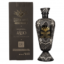 Amor Mío Tequila Gran Reserva Añejo 100% Agave Azul 40% Vol. 0,7l dovanų dežutėje