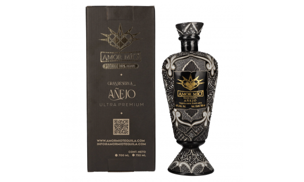 Amor Mío Tequila Gran Reserva Añejo 100% Agave Azul 40% Vol. 0,7l dovanų dežutėje