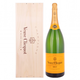 Veuve Clicquot Champagne Brut Yellow Label 12% Vol. 3l briutas medinėje dovanų dežėje