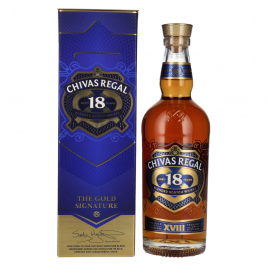 Chivas Regal 18 Years Old THE GOLD SIGNATURE 40% Vol. 0,7l dovanų dežutėje
