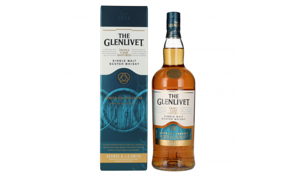 The Glenlivet WHITE OAK RESERVE Triple Cask Matured 40% Vol. 1l dovanų dežutėje