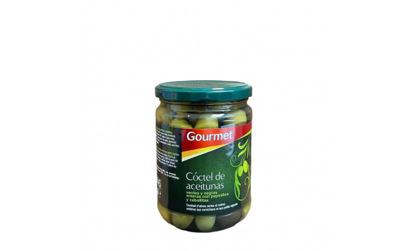 Žaliųjų ir juodųjų alyvuogių miksas sūryme Gourmet Coctel 420G