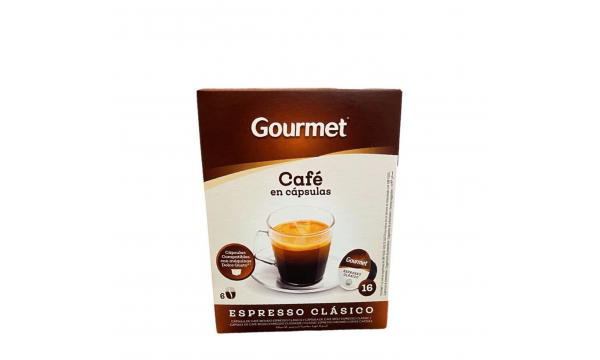 Kava kapsulėmis Gourmet Espresso Clasico 16vnt be cukraus