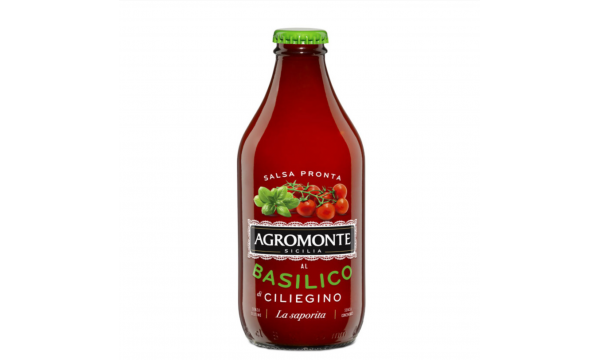 Agromonte Salsa Pronta di Pomodoro Cilie gino al Basilico 330g. su baziliku