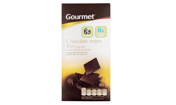 Gourmet Chocolate Negro, 85% Kakavos be cukraus, be gliuteno 100 g