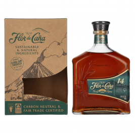 Flor de Caña 14 Years Old Rum 43% Vol. 0.7l dovanų dežutėje