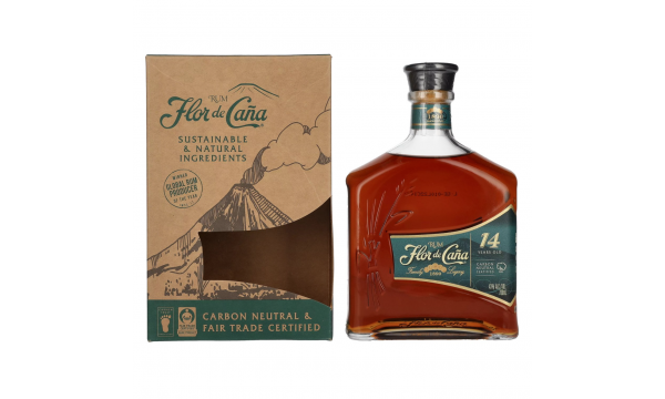 Flor de Caña 14 Years Old Rum 43% Vol. 0.7l dovanų dežutėje