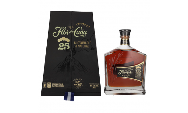 Flor de Cana 25 Years Old Slow Aged Single Estate Rum 40% Vol. 0.7l dovanų dežutėje