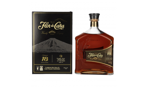 Flor de Caña Centenario 18 Years Old LEGACY EDITION I 40% Vol. 1l dovanų dežutėje.