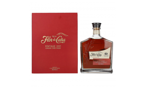 Flor de Caña Rum Cognac Cask Finish Vintage 1997 47% Vol.0.7l dovanų dežutėje