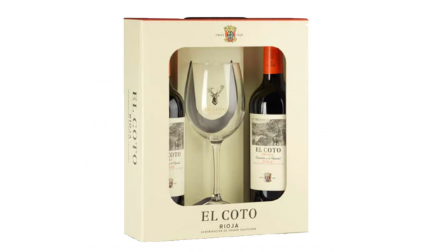 El Coto Rioja Crianza Tinto 13.5Vol. 2 x 0.75l rinkinys su taure