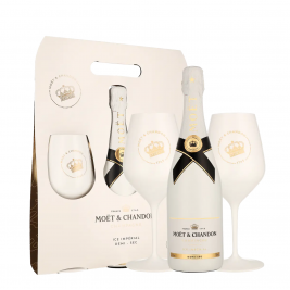 Moet & Chandon Ice Imperial 12% Vol. 0.75l + su dviem taurėmis dovanų dežutėje 