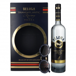 Beluga Transatlantic Racing Montenegro Vodka 40% Vol. 0,7l dovanų dežutėje su akiniais