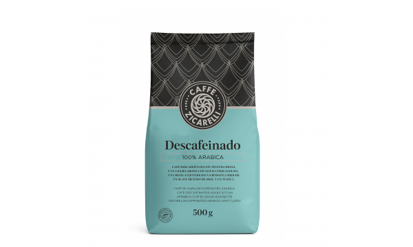 Kava pupelėmis Zicarelli Descafeinado 100% Arabica 500g. Be kofeino