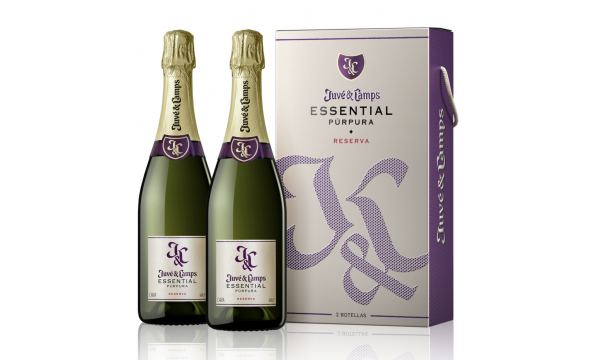 Juve & Camps  Cava brut ReservaEssential Púrpura 12% Vol, 2 x 0,75L dovanų dežutėje