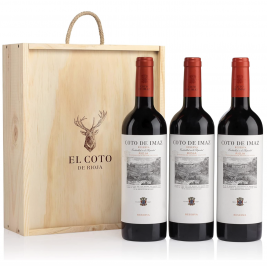 El Coto de Imaz Reserva 2021 Rioja. 14% Vol, 3x0.75l medinėje dovanų dežutėje