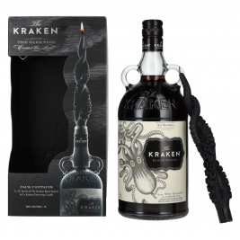 The Kraken Black Spiced 40% Vol. 1l dovanų dežutėje su žvake