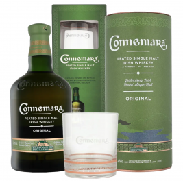 Connemara Peated Single Malt Whiskey 40% Vol. 0,7l dovanų dežutėje su taure 