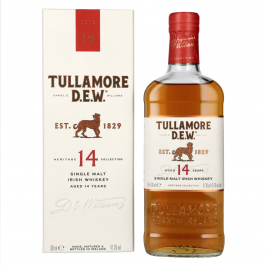 Tullamore D.E.W. 14 Years Old Single Malt Irish Whiskey 41,3% Vol. 0,7l dovanų dėžutėje