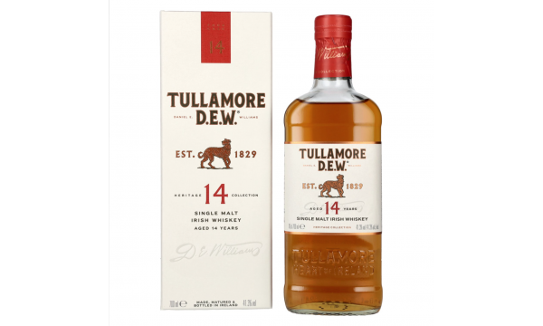 Tullamore D.E.W. 14 Years Old Single Malt Irish Whiskey 41,3% Vol. 0,7l dovanų dėžutėje