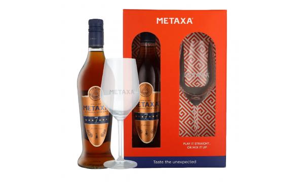 Metaxa 7* 40% Vol. 0,7l + taurė dovanų dežutėjė Metaxa 7* 40% Vol. 0,7l + taurė dovanų dežutėjė