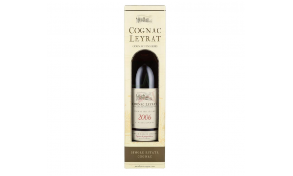 Cognac Leyrat Single Estate Cognac Vintage 2006 44% Vol. 0,7l dovanų dėžutėje