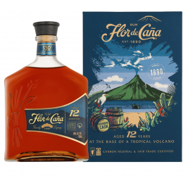 Flor de Caña Centenario 12 Years Old Rum 40% Vol. 0,7l dovanų dežutėje