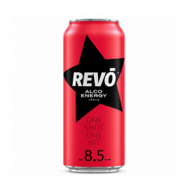 REVO Alco Energy Cherry taste  8.5% Vol, 0.5l