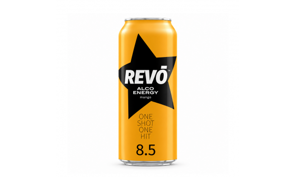 REVO Alco Energy Mango taste 8.5% Vol, 0.5l REVO Alco Energy Mango taste 8.5% Vol, 0.5l