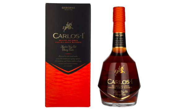 Carlos I Brandy de Jerez Solera Gran Reserva Sherry Casks 40% Vol. 0,7l dovanų dėžutėje