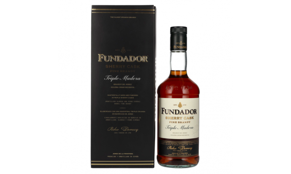 Fundador Triple Madera Sherry Casks Brandy de Jerez 38% Vol. 0,7l dovanų dėžutėje