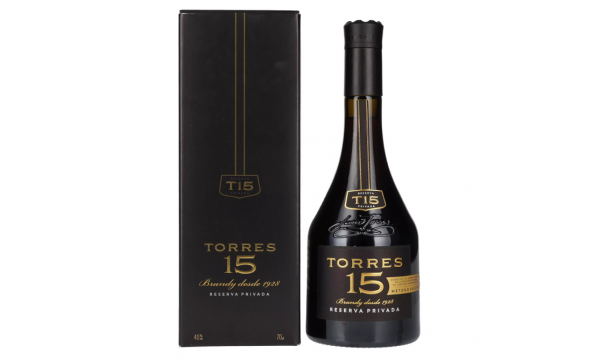 Torres 15 RESERVA PRIVADA Brandy 40% Vol. 0,7l dovanų dėžutėje