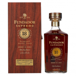 Fundador Supremo 18 Years Old Sherry Casks Brandy de Jerez 40% Vol. 1l dovanų dėžutėje