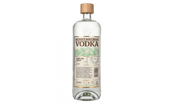 Koskenkorva Vodka LEMON LIME YARROW Flavoured 37,5% Vol. 1l