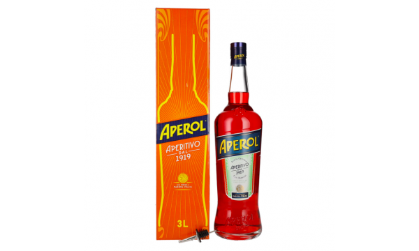 Aperol Aperitivo 11% Vol. 3l dovanų dėžutėje su piltuvu