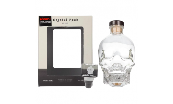 Crystal Head Vodka 40% Vol. 0,7l dovanų dėžutėje su stikliniu kamščiu