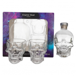 Crystal Head Vodka 40% Vol. 0,7l dovanų dėžutėje su 2 taurėmis