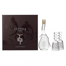 U'Luvka Vodka 40% Vol. 0,1l dovanų dėžutėje su 2 taurelėmis