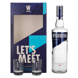 Wyborowa Wódka 37,5% Vol. 0,7l dovanų dėžutėje su 2 taurelėmis