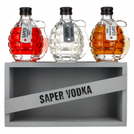 Saper Vodka 40% Vol. 3x0,2l dovanų dėžutėje