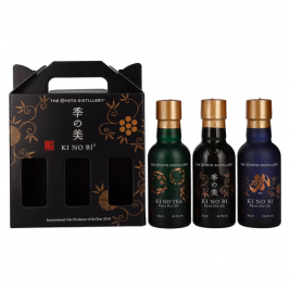 Rinkinys KI NO BI³ Kyoto Dry Gin Set 48,4% Vol. 3x0,2l dovanų dėžutėje