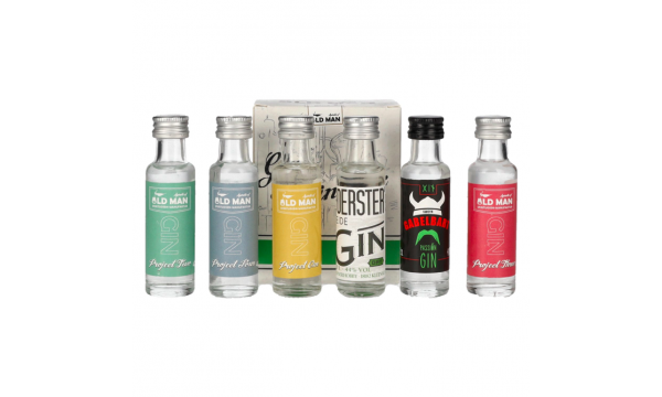 Rinkinys OLD MAN Spirits Gin Miniature Tasting Box 42,2% Vol. 6x0,02l dovanų dėžutėje