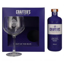 Rinkinys Crafter's London Dry Gin 43% Vol. 0,7l dovanų dėžutėje su taure