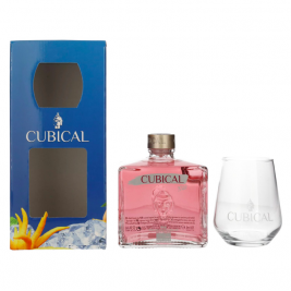 Cubical KISS Special Distilled Gin 37,5% Vol. 0,7l dovanų dėžutėje su taure