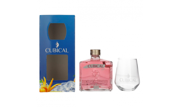 Cubical KISS Special Distilled Gin 37,5% Vol. 0,7l dovanų dėžutėje su taure