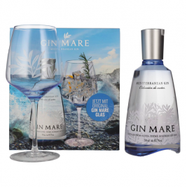 Gin Mare Mediterranean Gin 42,7% Vol. 0,7l dovanų dėžutėje su taure