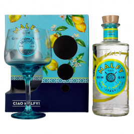 Malfy Gin CON LIMONE 41% Vol. 0,7l dovanų dėžutėje su taure